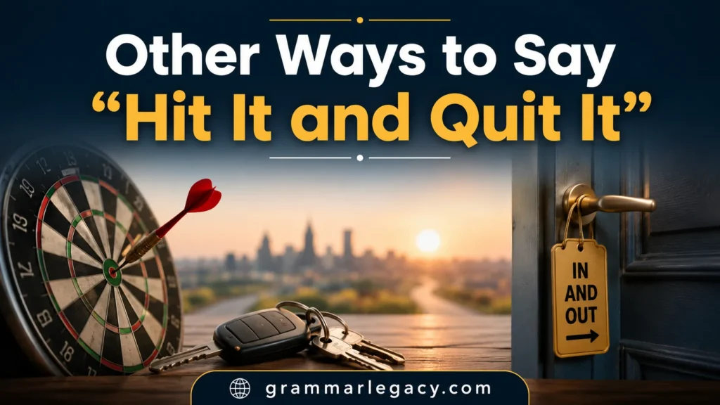 Other Ways to Say “Hit It and Quit It”