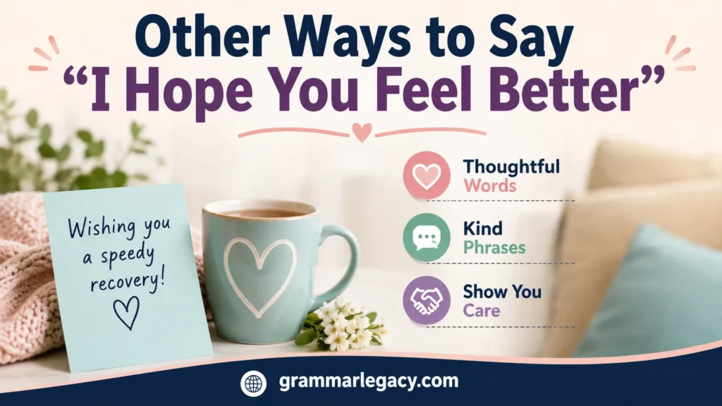 Other Ways to Say “I Hope You Feel Better”