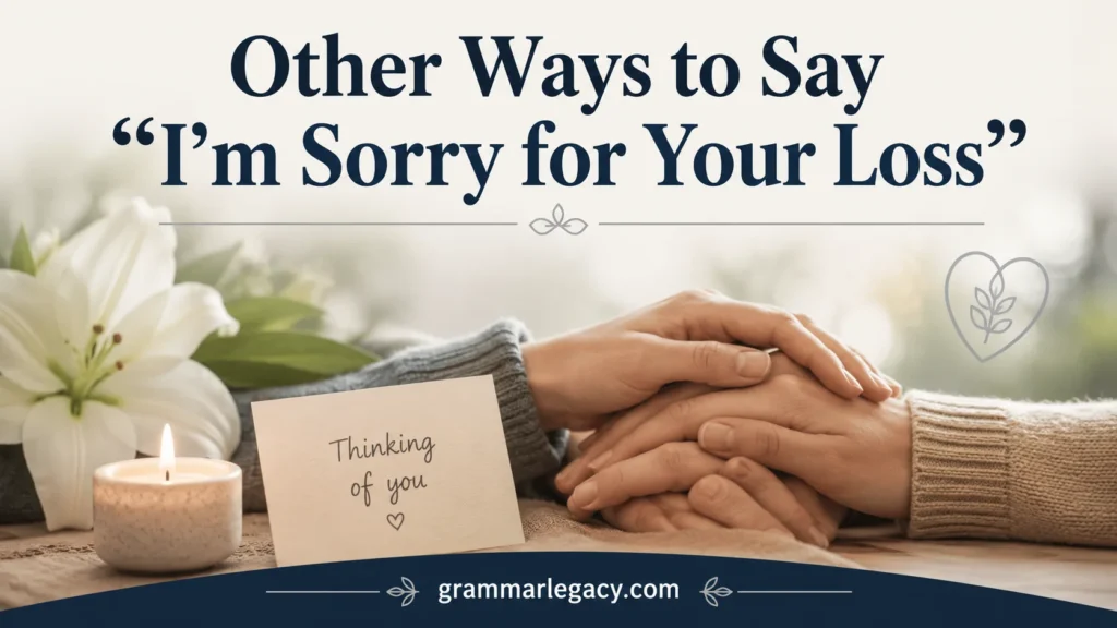 Other Ways to Say “I’m Sorry for Your Loss”