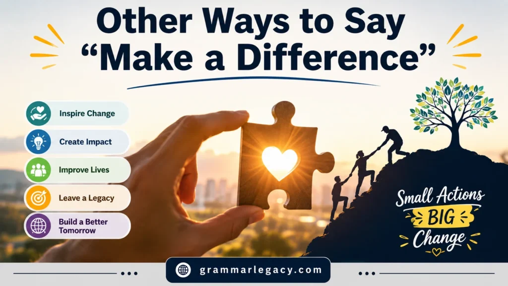 Other Ways to Say “Make a Difference”