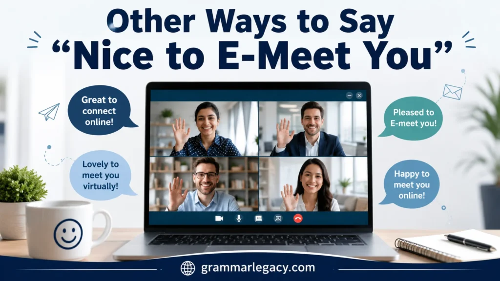 Other Ways to Say "Nice to E-Meet You"