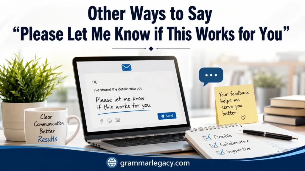 Other Ways to Say “Please Let Me Know if This Works for You”