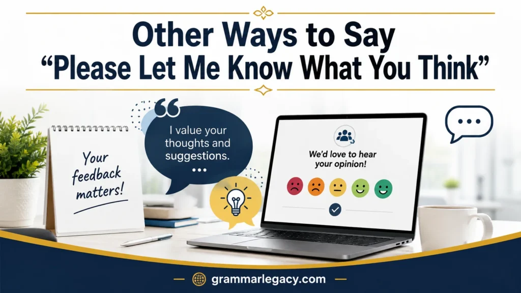 Other Ways to Say “Please Let Me Know What You Think”