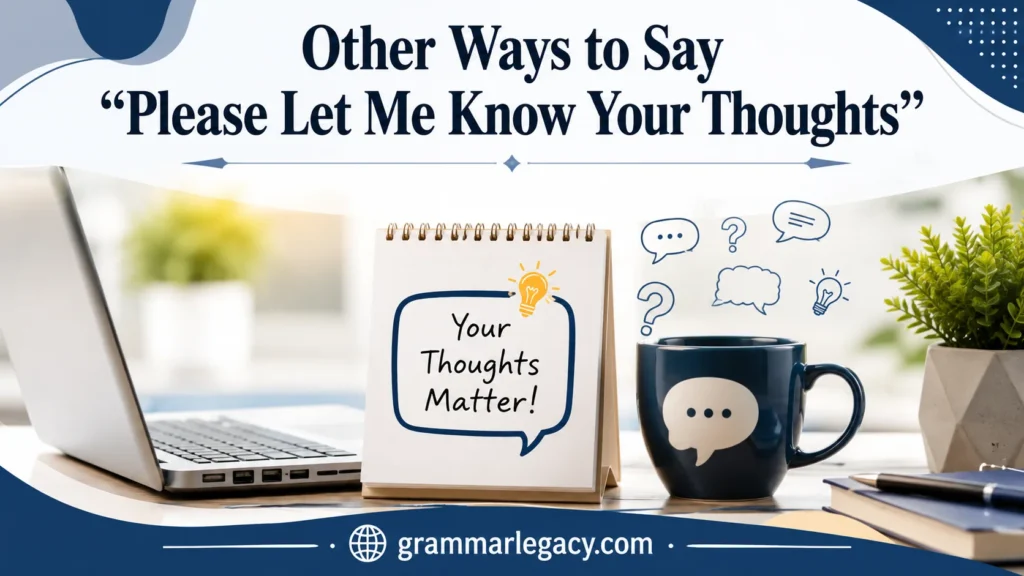 Other Ways to Say “Please Let Me Know Your Thoughts”