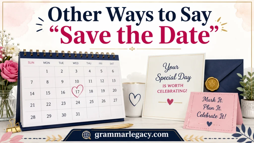 Other Ways to Say “Save the Date”