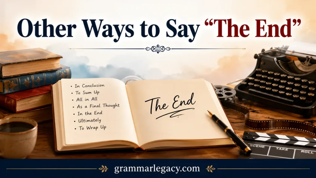 Other Ways to Say “The End”
